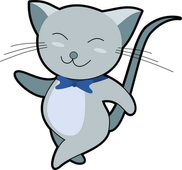 Free Cat Cat Cartoon Line Art Clipart Clipart Transparent Background