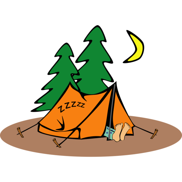Free Camping Tree Headgear Line Clipart Clipart Transparent Background