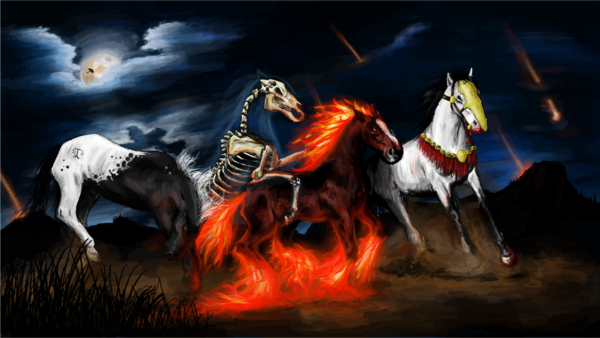Free Horse Horse Darkness Flame Clipart Clipart Transparent Background