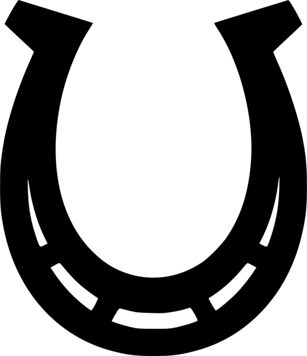 Free Horseshoes Black And White Rim Line Clipart Clipart Transparent Background