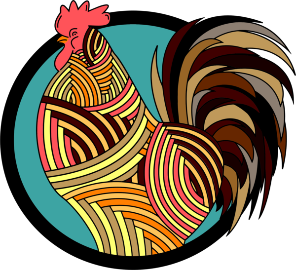 Free Chicken Chicken Rooster Circle Clipart Clipart Transparent Background