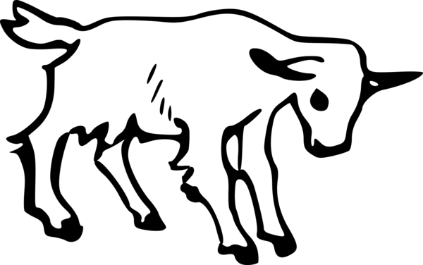 Free Goat Black And White Wildlife Head Clipart Clipart Transparent Background