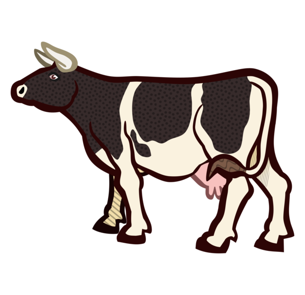 Free Cow Dairy Cow Cartoon Horn Clipart Clipart Transparent Background