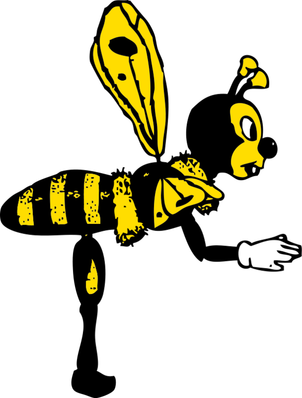 Free Bee Insect Pollinator Line Clipart Clipart Transparent Background