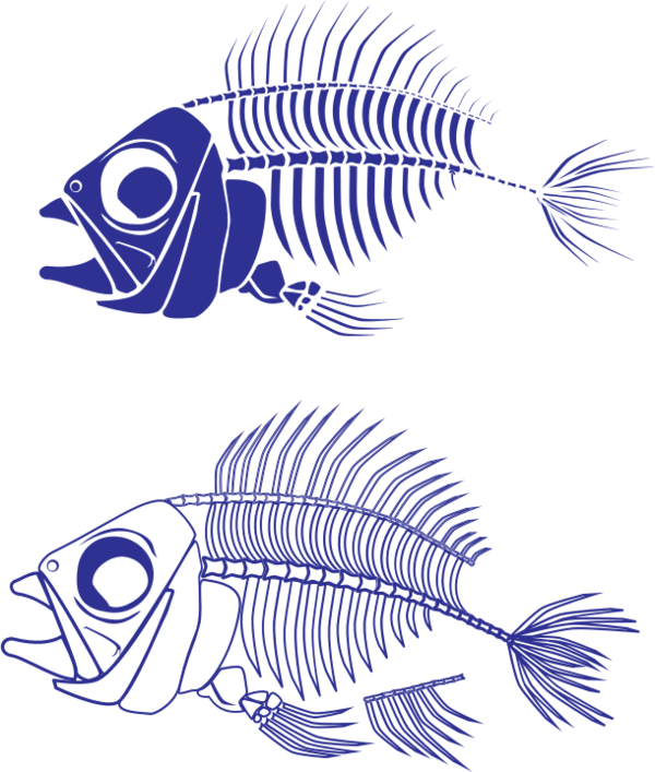 Free Fish Fish Line Black And White Clipart Clipart Transparent Background