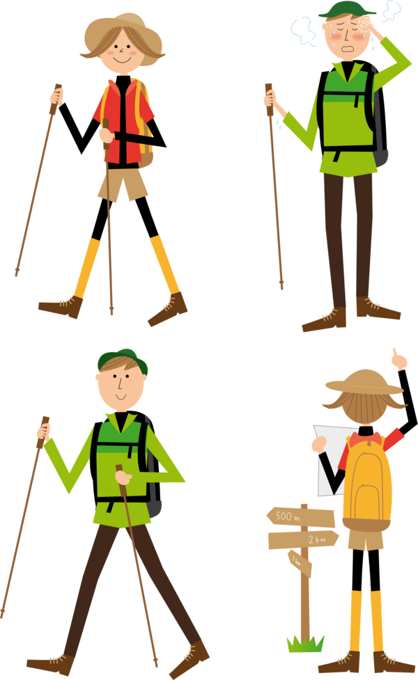 Free Hiking Clothing Standing Male Clipart Clipart Transparent Background