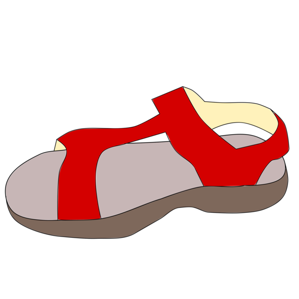 Free Walking Footwear Shoe Sandal Clipart Clipart Transparent Background