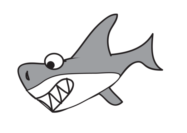 Free Fish Fish Black And White Shark Clipart Clipart Transparent Background