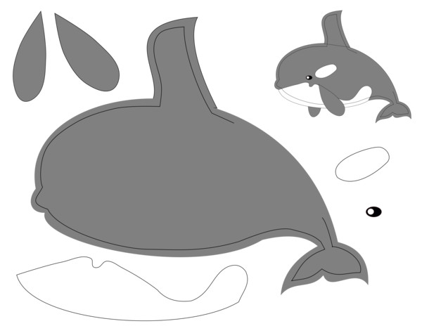 Free Bird Black And White Fish Dolphin Clipart Clipart Transparent Background
