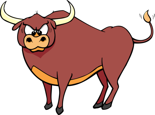 Free Cow Bull Horn Cartoon Clipart Clipart Transparent Background