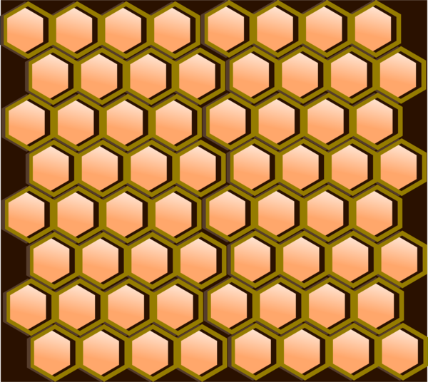 Free Bee Honeycomb Symmetry Material Clipart Clipart Transparent Background