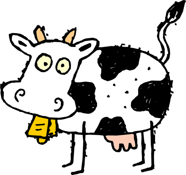 Free Cow Black And White Cartoon Snout Clipart Clipart Transparent Background