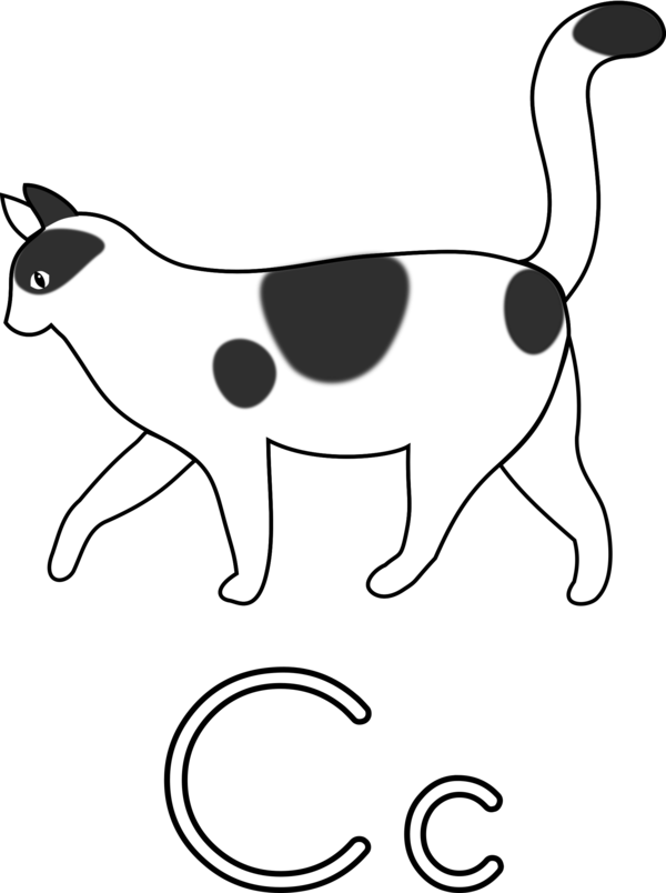 Free Cat Black And White Cat Line Art Clipart Clipart Transparent Background