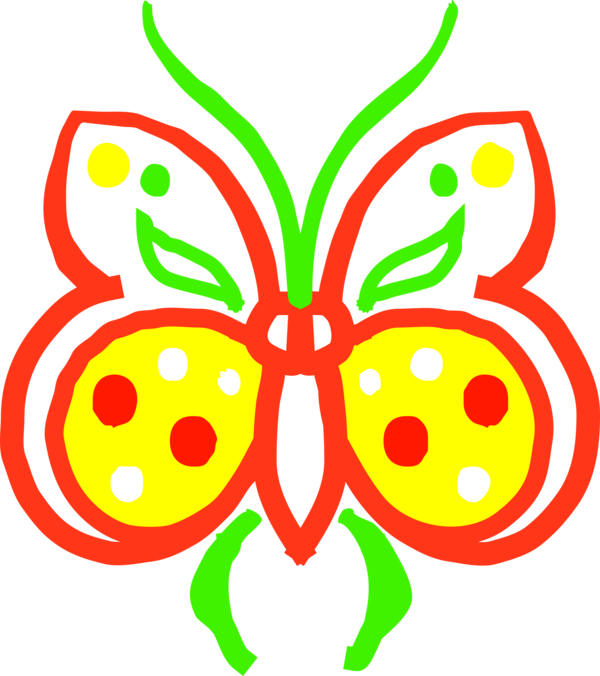 Free Butterfly Leaf Flower Smile Clipart Clipart Transparent Background