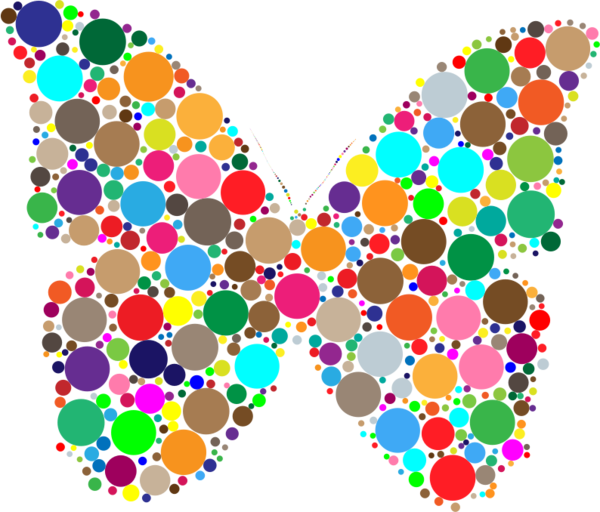 Free Butterfly Heart Line Circle Clipart Clipart Transparent Background