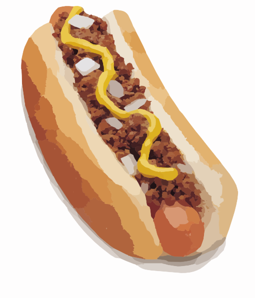 Free Dog Hot Dog Food Chili Dog Clipart Clipart Transparent Background