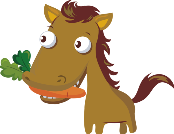 Free Donkey Horse Cartoon Pony Clipart Clipart Transparent Background