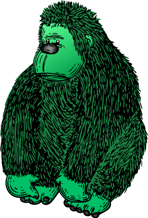 Free Bear Great Ape Grass Bear Clipart Clipart Transparent Background