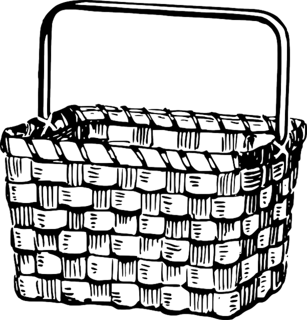 Free Fishing Basket Black And White Home Accessories Clipart Clipart Transparent Background