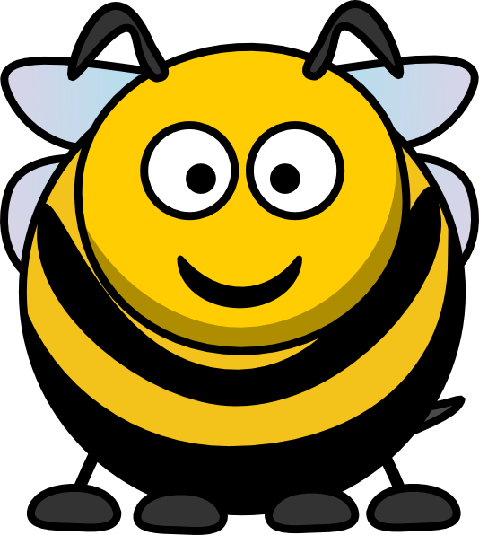 Free Bee Black And White Smile Smiley Clipart Clipart Transparent Background