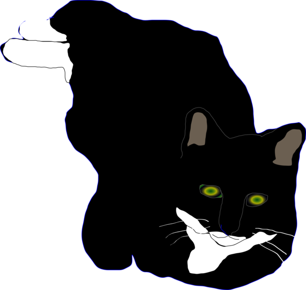Free Cat Cat Black Cat Black And White Clipart Clipart Transparent Background