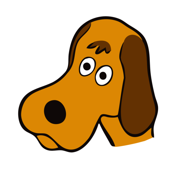 Free Dog Nose Head Cartoon Clipart Clipart Transparent Background