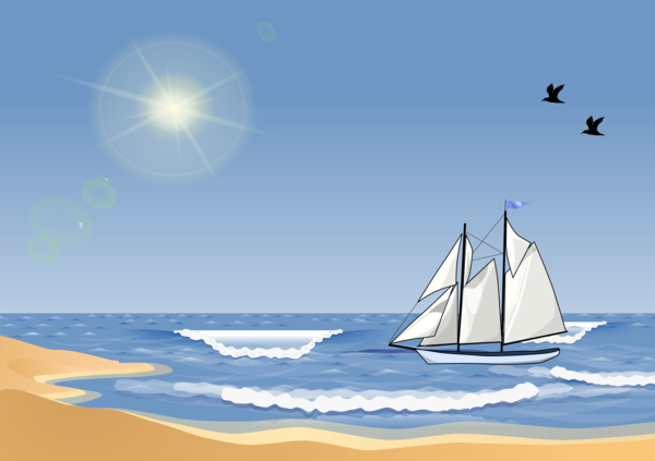 Free Sailing Sailing Ship Calm Sky Clipart Clipart Transparent Background