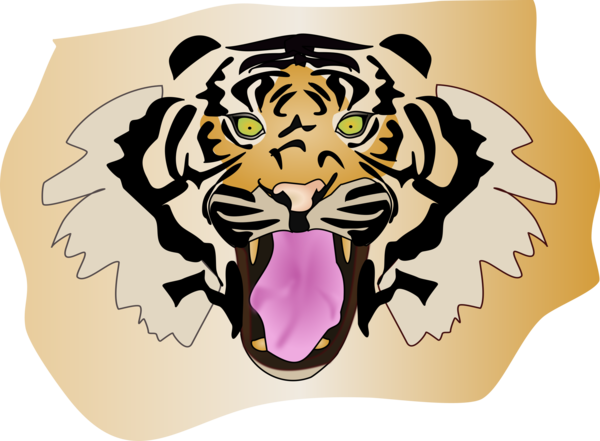 Free Cat Face Tiger Head Clipart Clipart Transparent Background
