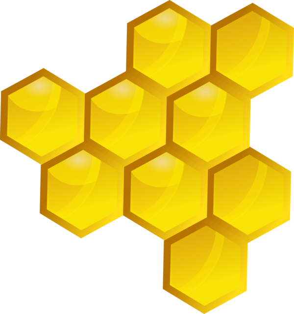 Free Bee Honeycomb Material Angle Clipart Clipart Transparent Background