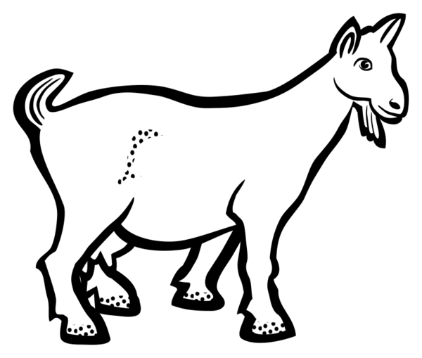 Free Donkey Wildlife Black And White Goats Clipart Clipart Transparent Background