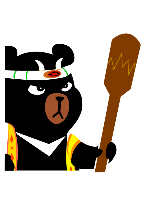 Free Bear Cartoon Mascot Logo Clipart Clipart Transparent Background
