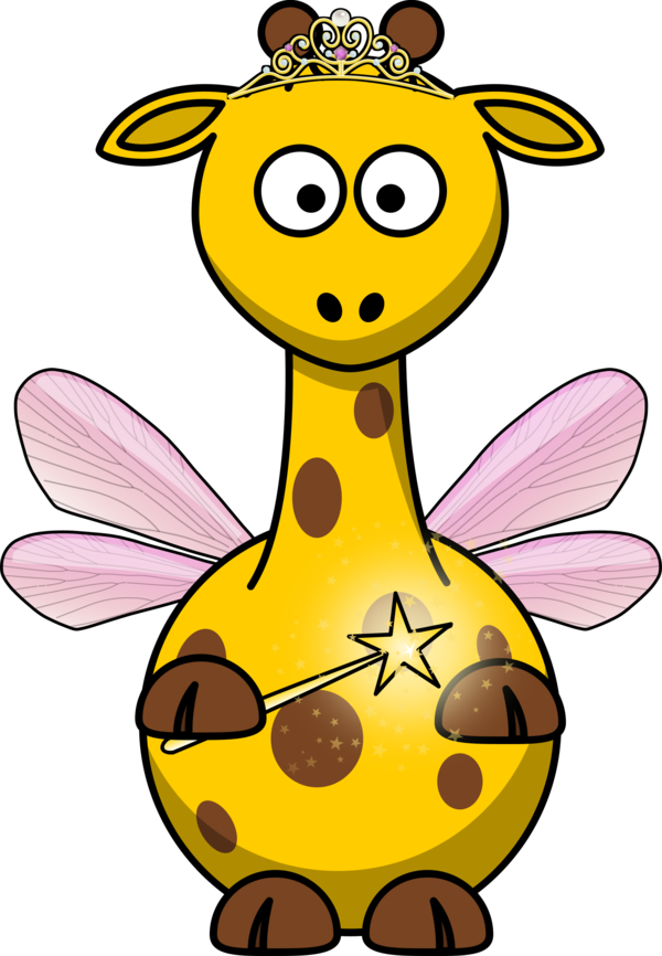 Free Baby Animal Flower Giraffidae Giraffe Clipart Clipart Transparent Background