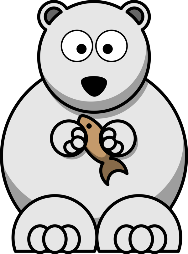 Free Bear Black And White Line Smile Clipart Clipart Transparent Background