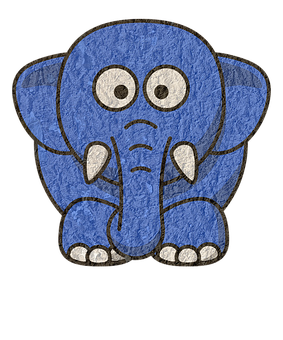 Free Elephant Elephant Electric Blue Visual Arts Clipart Clipart Transparent Background