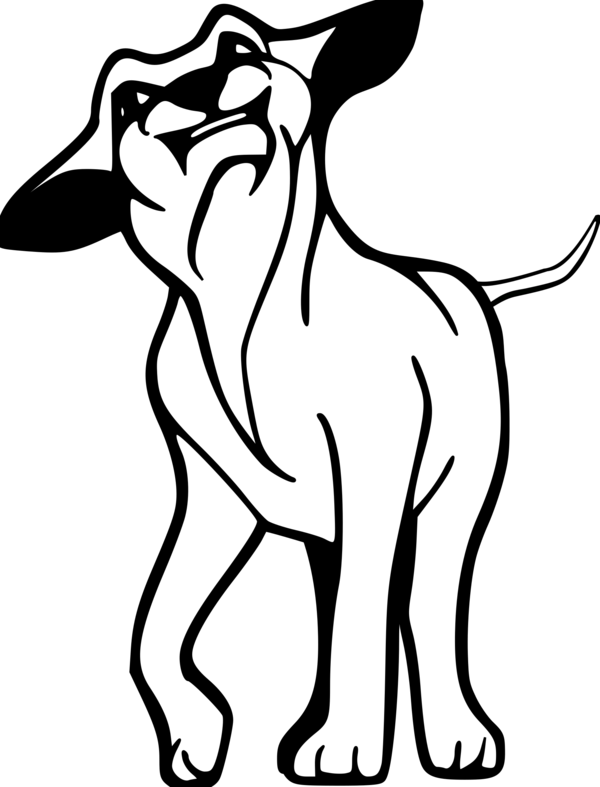 Free Dog Black And White Wildlife Line Art Clipart Clipart Transparent Background