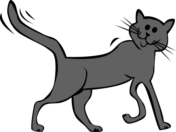 Free Cat Cat Line Art Black And White Clipart Clipart Transparent Background