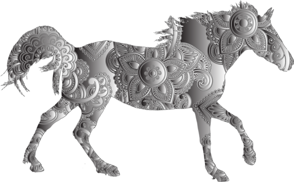 Free Horse Horse Black And White Mane Clipart Clipart Transparent Background