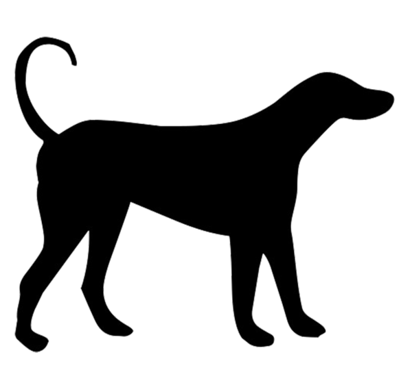 Free Hunting Dog Black And White Silhouette Clipart Clipart Transparent Background