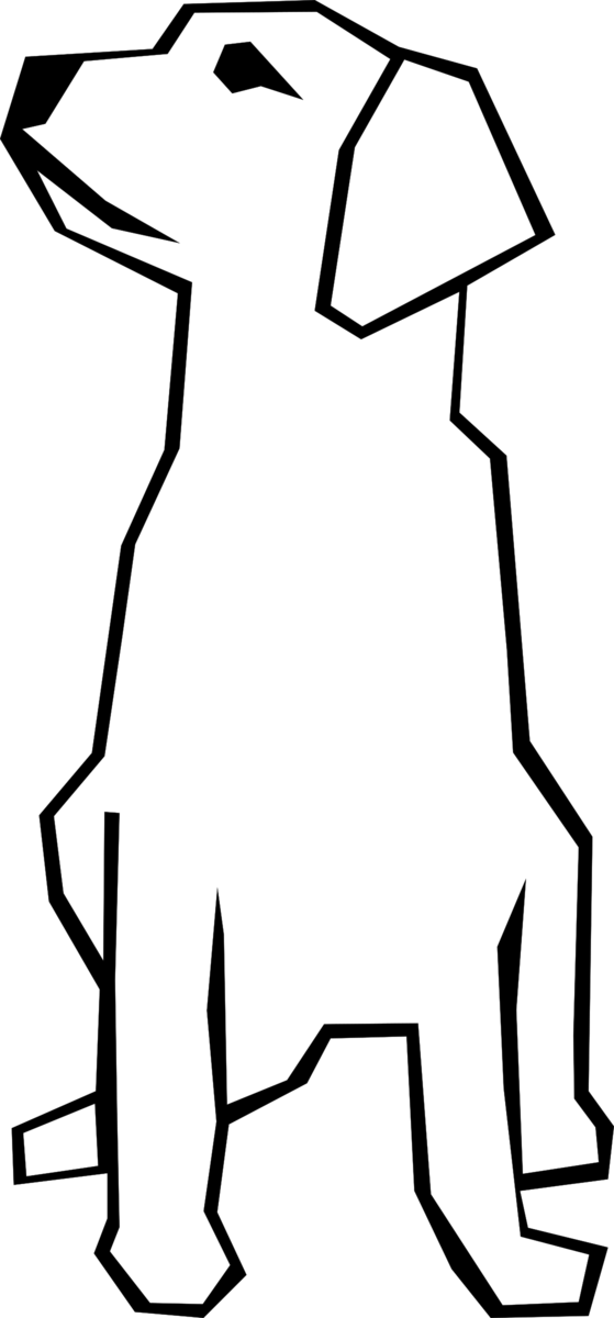 Free Dog Black And White Line Art Beak Clipart Clipart Transparent Background