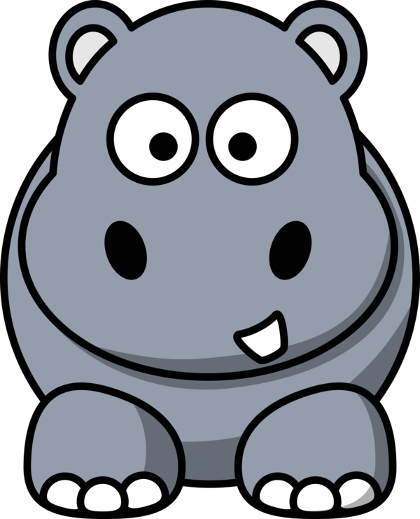 Free Hippo Facial Expression Nose Head Clipart Clipart Transparent Background