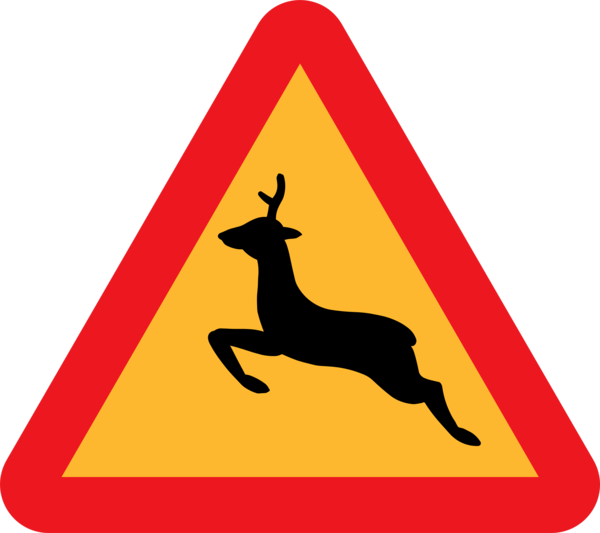 Free Deer Line Signage Sign Clipart Clipart Transparent Background