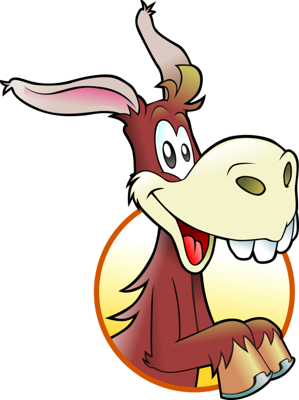 Free Donkey Cartoon Rabbit Tail Clipart Clipart Transparent Background