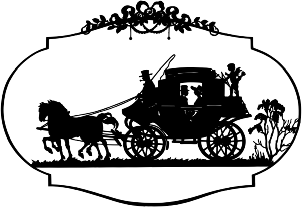 Free Horse Car Chariot Black And White Clipart Clipart Transparent Background