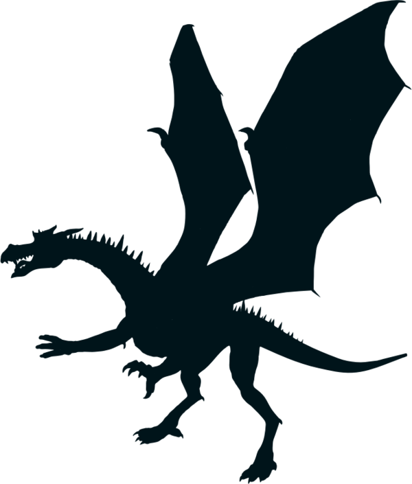 Free Dragon Dragon Black And White Wing Clipart Clipart Transparent Background