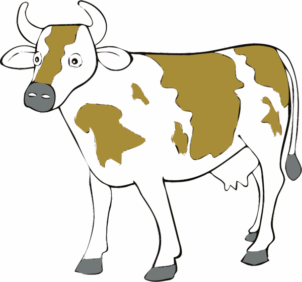 Free Cow Dairy Cow Horn Line Art Clipart Clipart Transparent Background