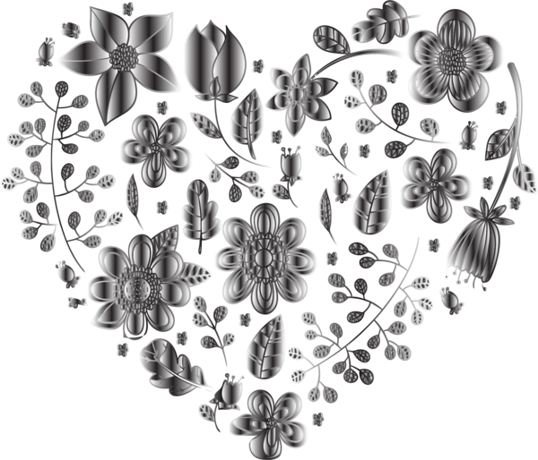 Free Butterfly Black And White Flora Flower Clipart Clipart Transparent Background