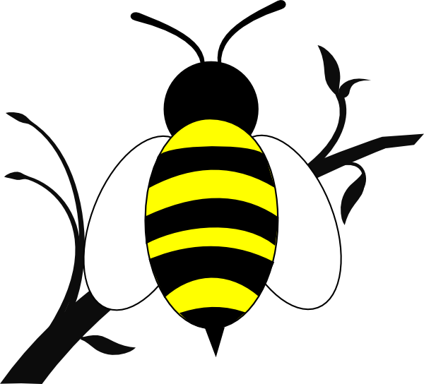Free Bee Insect Bee Black And White Clipart Clipart Transparent Background