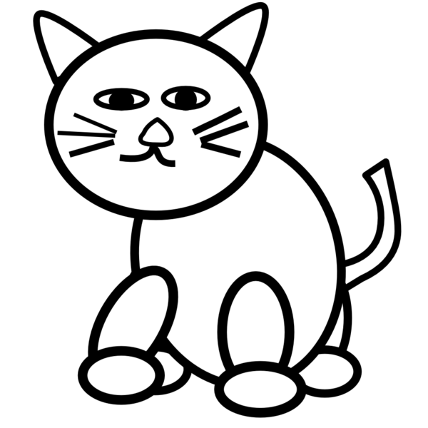 Free Cat Cat Black And White Facial Expression Clipart Clipart Transparent Background
