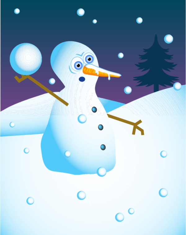 Free Bird Snowman Flightless Bird Cartoon Clipart Clipart Transparent Background