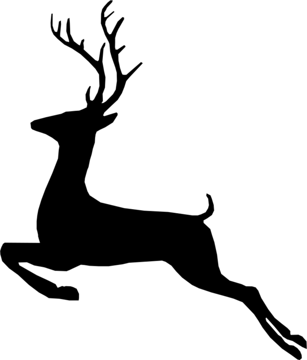 Free Deer Deer Black And White Wildlife Clipart Clipart Transparent Background